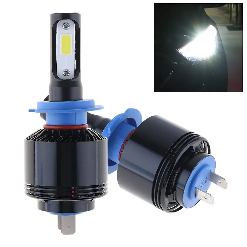 

72W H7 8000LM 6000K All-In-One without Line Car LED White Headlight Kit High/Low Beam Bulbs Automotive LED Headlamps