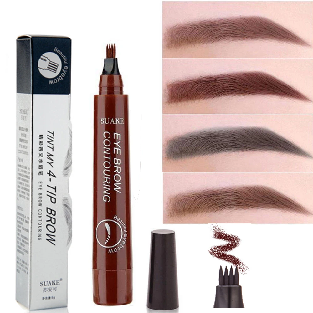 Microblading карандаш для бровей водонепроницаемый вилка кончик бровей Карандаш для татуировки длительный Профессиональный тонкий эскиз жидкий карандаш для бровей