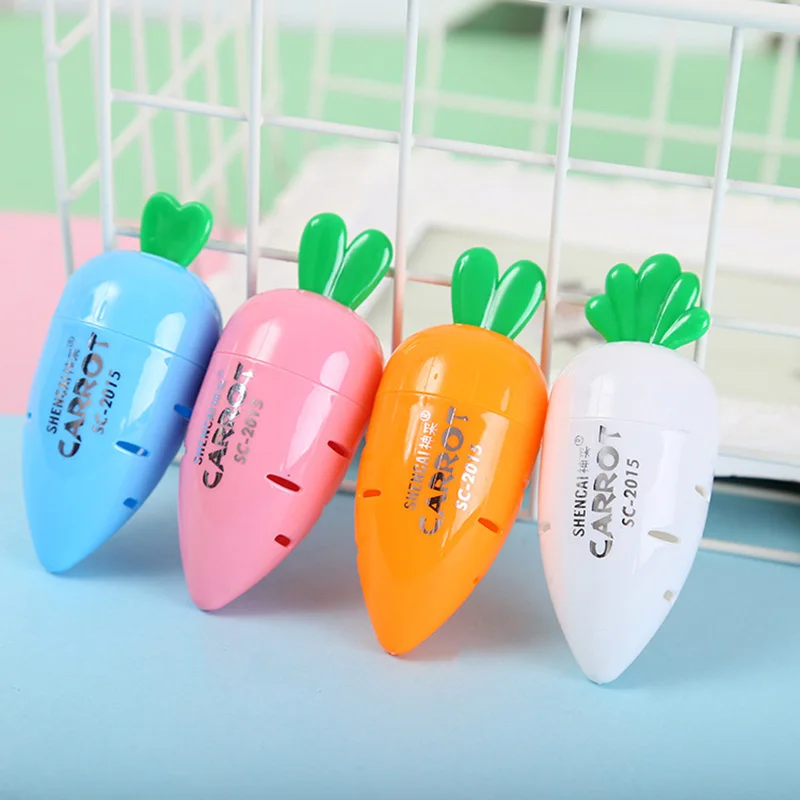 Милый морковь точилка для карандашей мини пластиковая детей Подарки