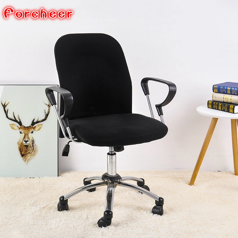 СПАНДЕКС ПОКРЫТИЯ для офисных стульев обеденный большой размер черный короткий