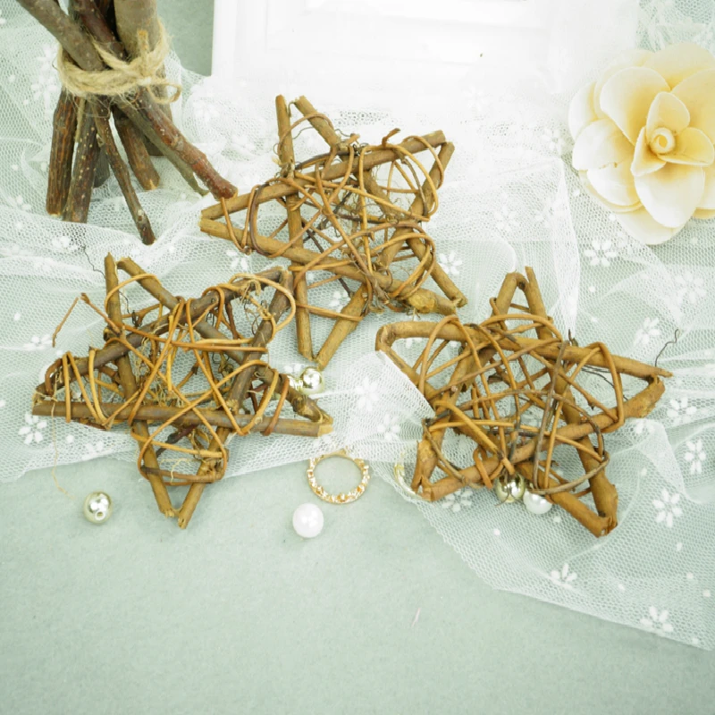 10 см Ротанговые звезды/Кольцо/сердце Сепак такрау венок DIY гирлянда материал для