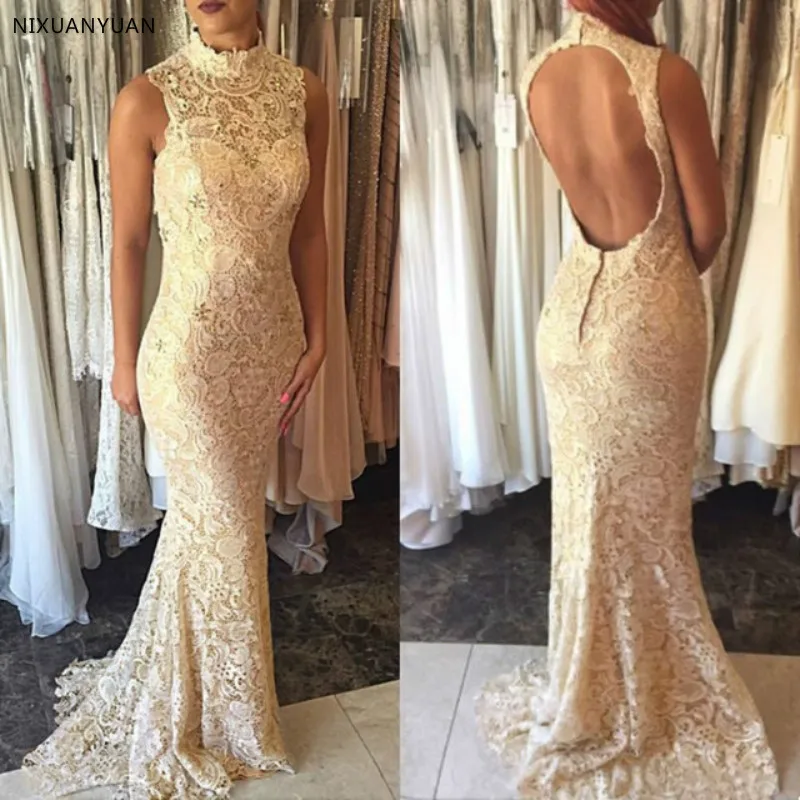 

Arabic Gold Lace Evening Dresses 2021 Vestidos De Fiesta De Noche Mermaid Special Occasion Dress Formal Women Party Gowns
