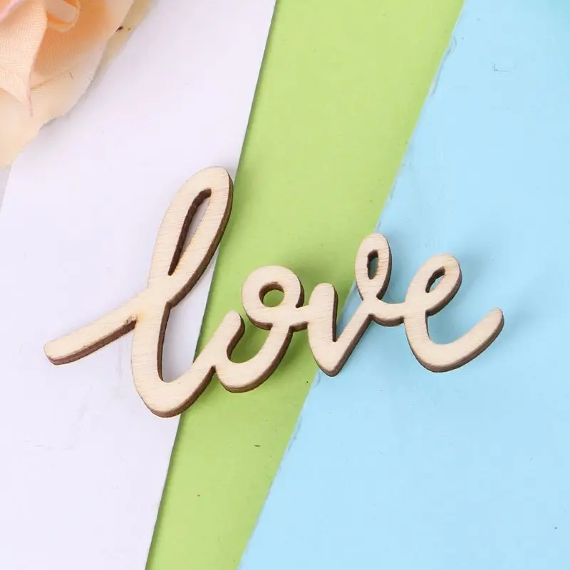 18 шт. деревенский деревянный любовь буквы слова шикарный винтажный альбом для