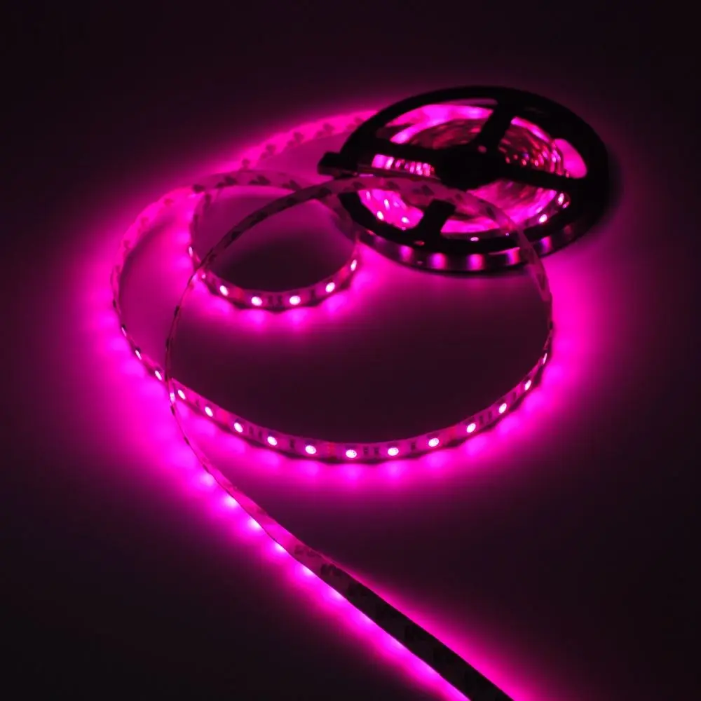 LED strip 5050 DC12V flexible light 60LED/m 5m/Lot RGB/Pink//Purple/Ice Blue Strip | Лампы и освещение