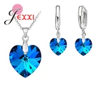 Женские серьги из серебра 925 пробы, с подвеской в виде сердца