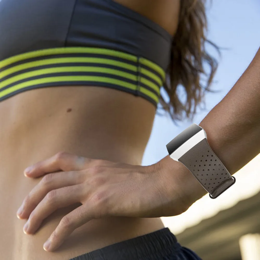 Для Fitbit Ionic перфорированная кожа аксессуар Браслет быстросъемный ремешок для