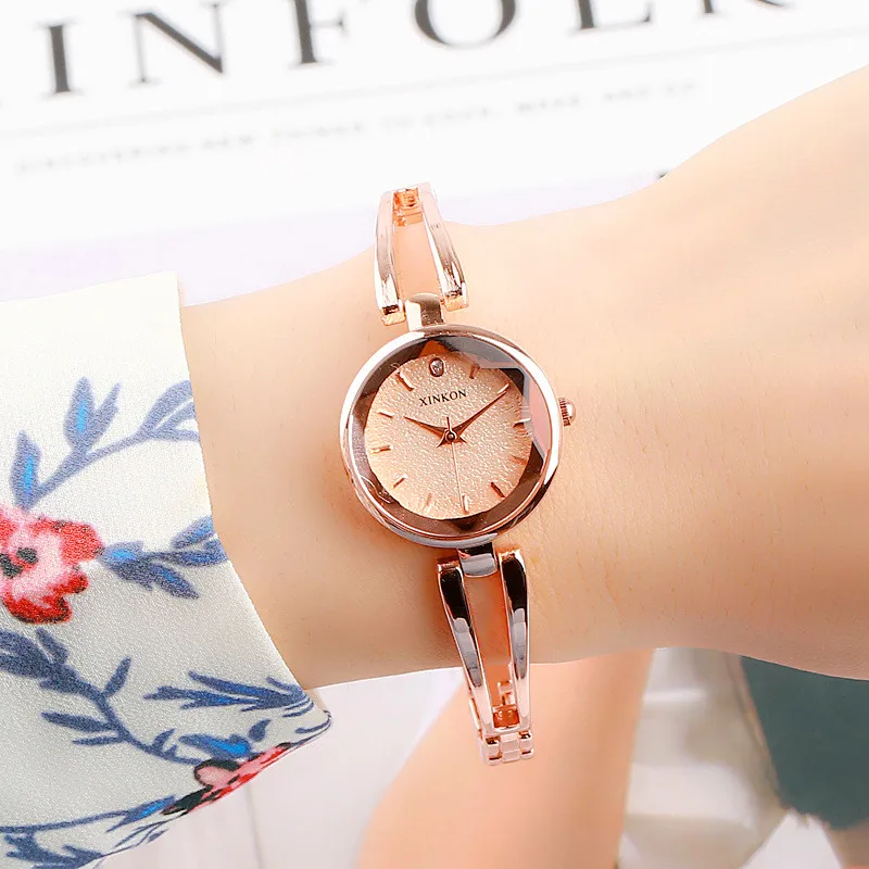 Высокое качество новый модный бренд роскошные часы-браслет из нержавеющей стали