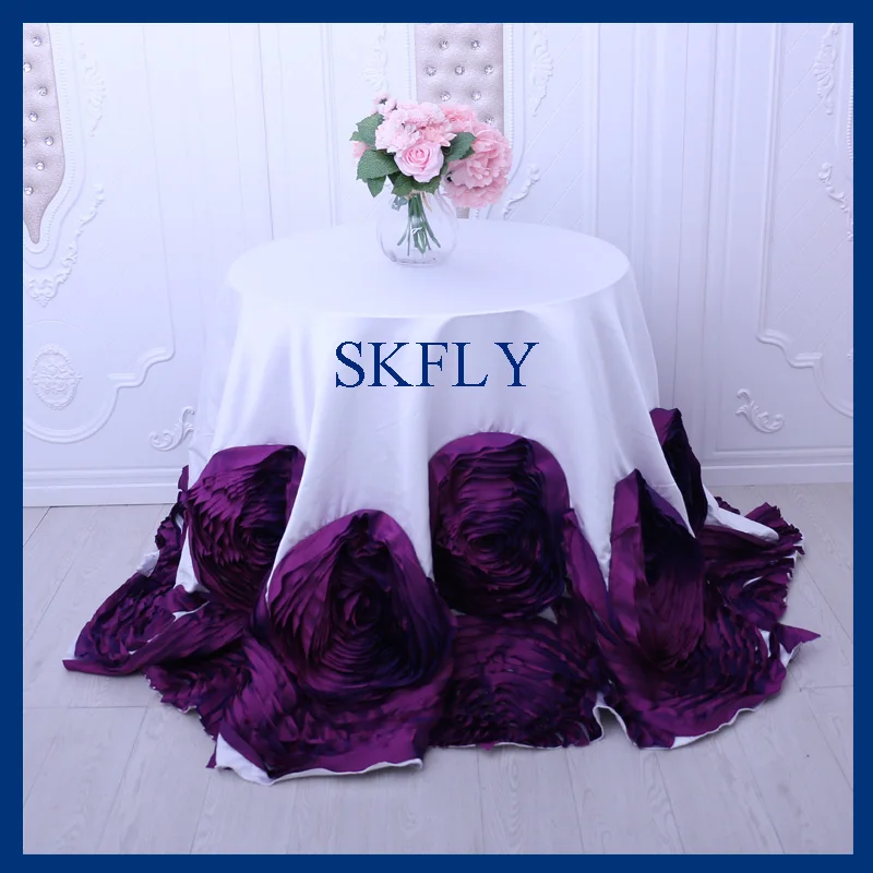 CL052K красивая свадебная причудливая Толстая атласная и тафтовая круглая белая