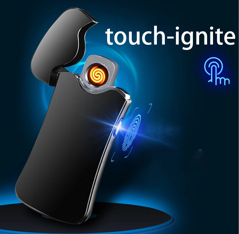 Tungsten Turbo USB Зажигалка беспламенная электронная перезаряжаемая WilndProof Can лазерный