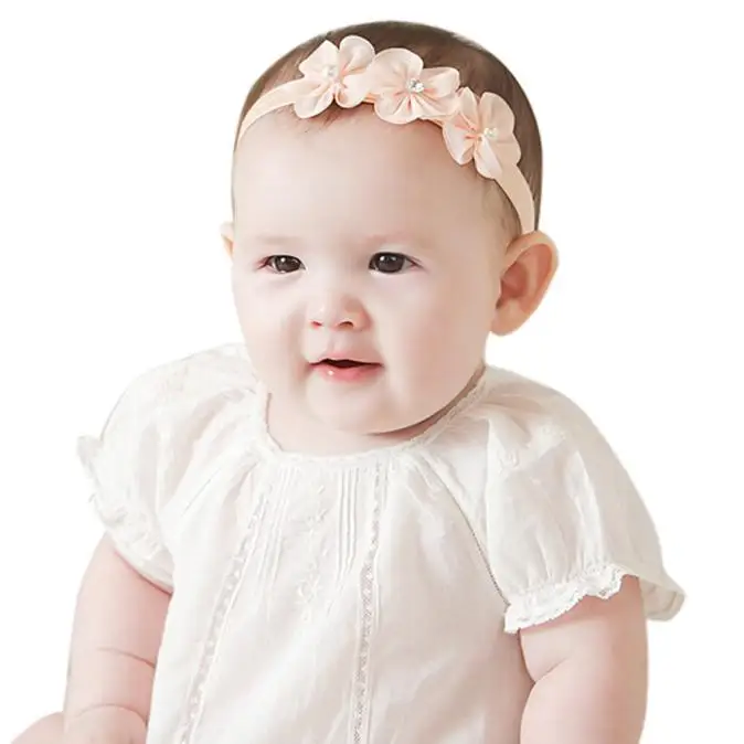 Flower High Quality Handmade Cotton Crown Hair Accessories Kid Headband Band Bows Ties For Girls Headbands 1D18 | Детская одежда и