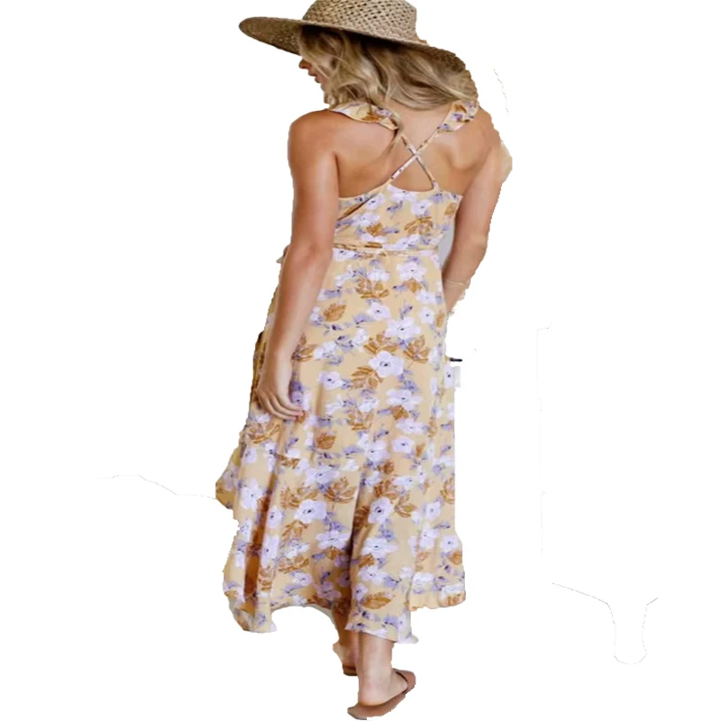 HLMFS для женщин Нерегулярные кружевной Цветочный Рисунок пикантные Boho вечерние