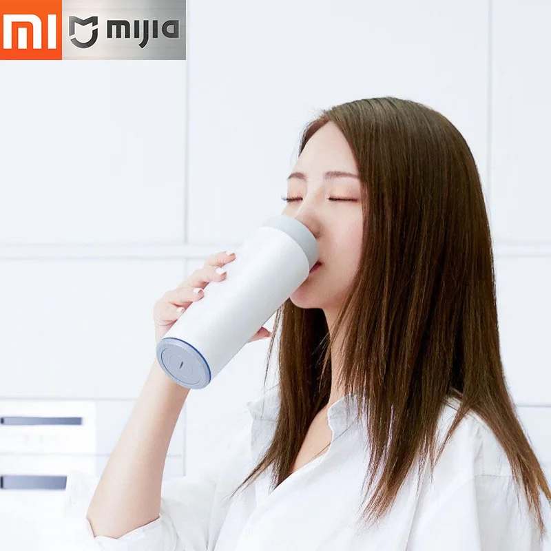 Xiaomi 316 вакуумная изоляционная чашка Встроенный датчик температуры и гравитации 360 мл Термос С умной чашкой для воды из нержавеющей стали