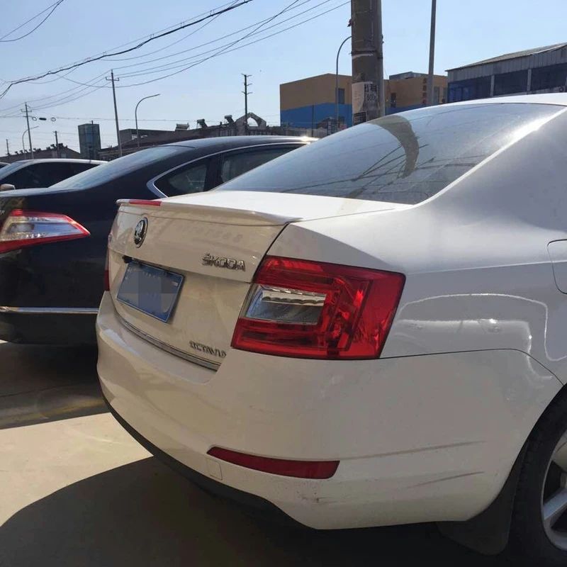 Для Skoda New Octavia спойлер украшение в виде хвостового крыла ABS пластик Неокрашенный праймер задний спойлер багажника