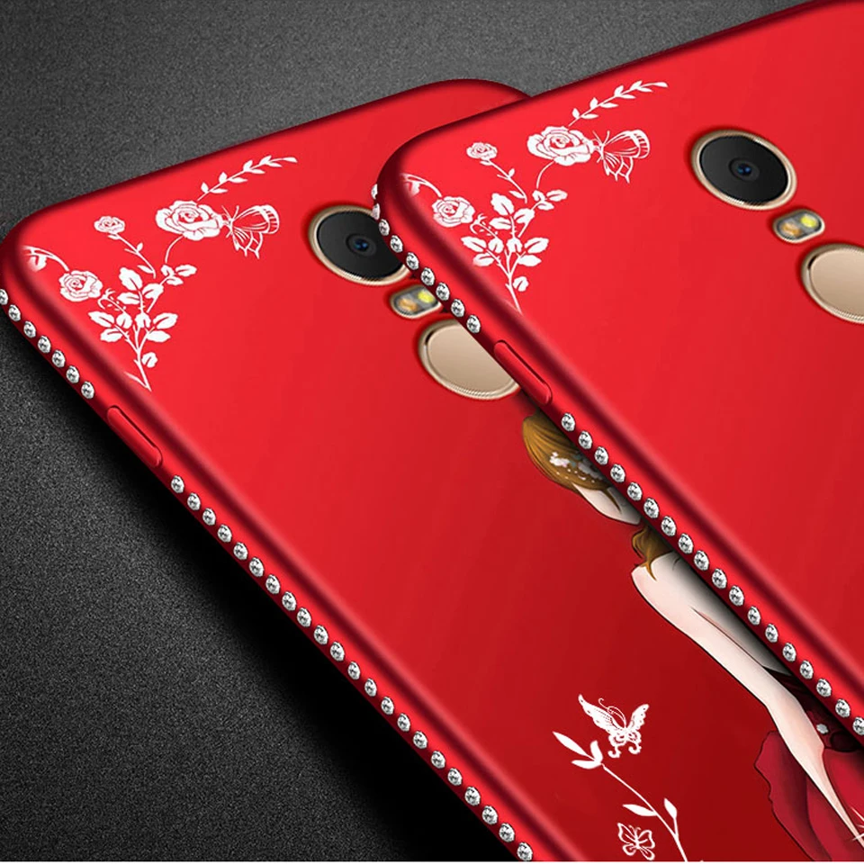 Свадебное платье Алмазный блестящий чехол для XiaoMi RedMi 5 Plus 6A 5A 4A 6 Pro S2 Note 4X 4 TPU 8 Lite MAX