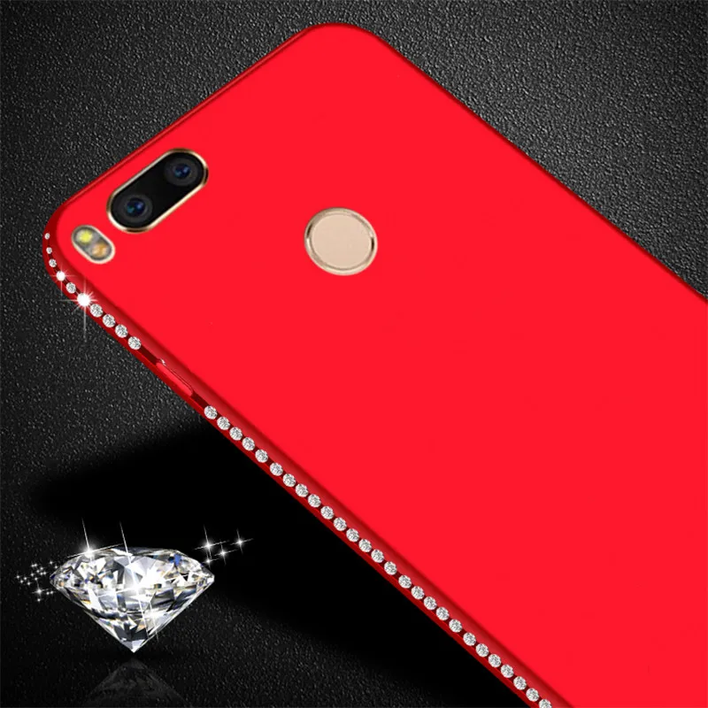 Алмазный силиконовый чехол-кольцо для Xiao mi A1 A2 Lite Pocophone F1 Red mi Note 4 4A 4X6 Pro 6A S2 5 Plus 5A Prime4 Max 3 mi 8 SE