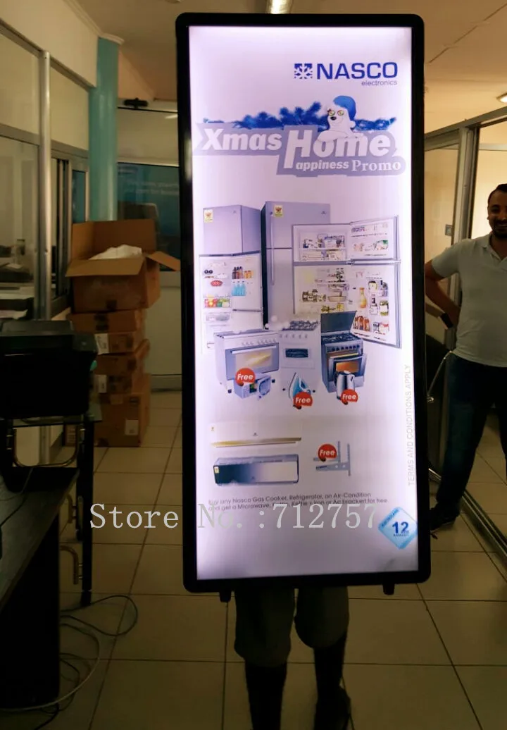 Двусторонний человеческий светодиодный рекламный щит наружная светодиодная