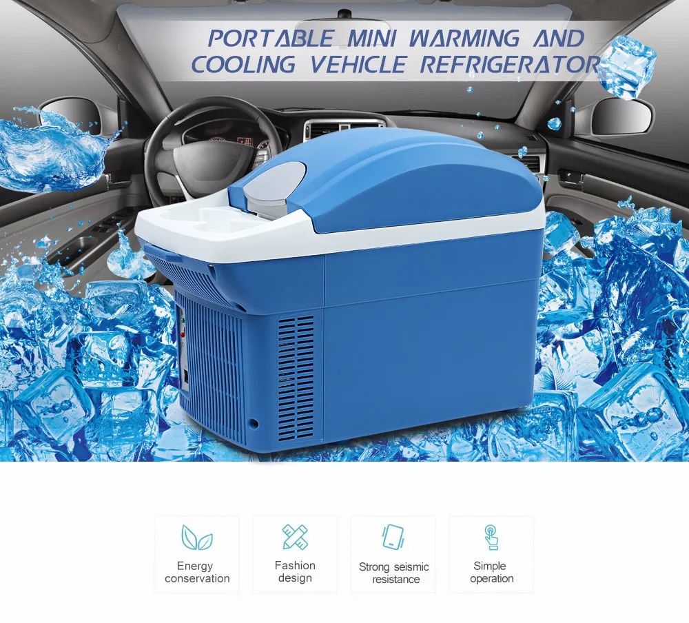 Car Refrigerator 8L Portable Freezer Dual Use Electrical Cooling Heating Box for Home Travel Hiking Camping Outdoor Auto Fidge | Автомобили