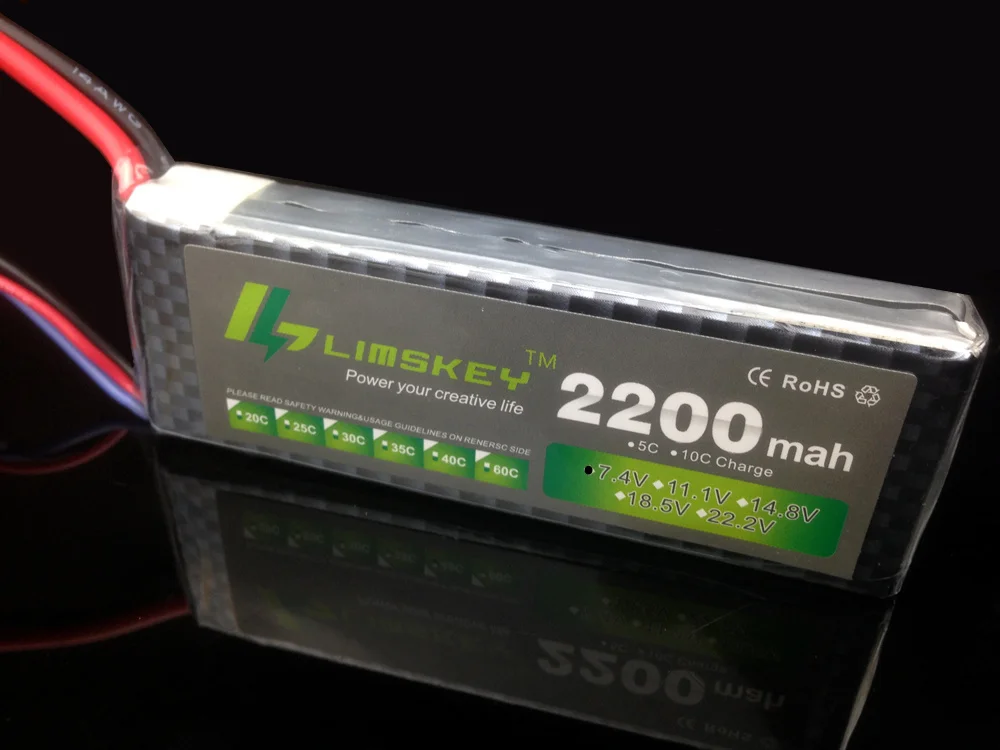 Аккумулятор Limskey Power 2S Lipo 7,4 в 2200 мАч 25C Max 40C JST T XT60 для радиоуправляемого квадрокоптера вертолета самолета автомобиля 1/16 Revo Toy