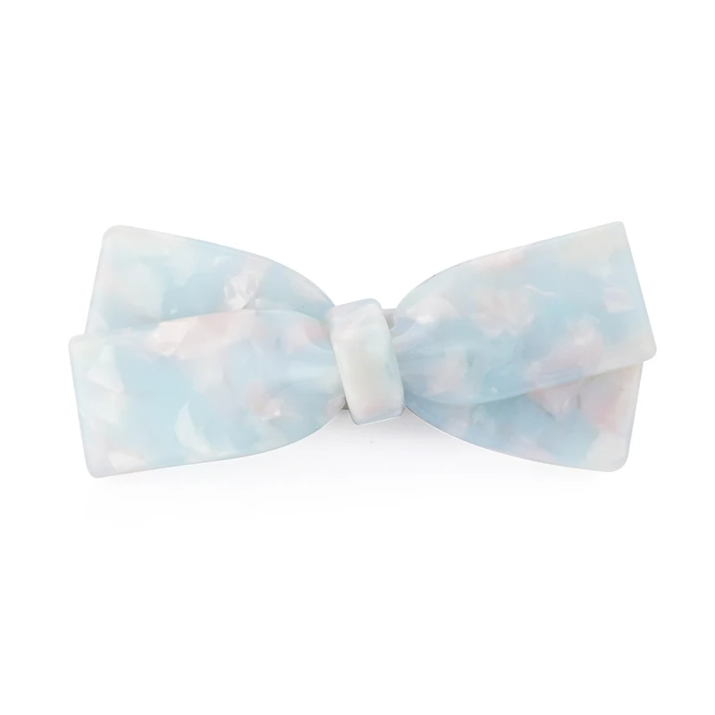 spot blue pink Новинка, модные украшения для волос, высокое качество, ацетат, бант, заколки для волос, заколки, элегантные французские заколки для волос для женщин, девушек, тиара - Окраска металла: spot blue pink