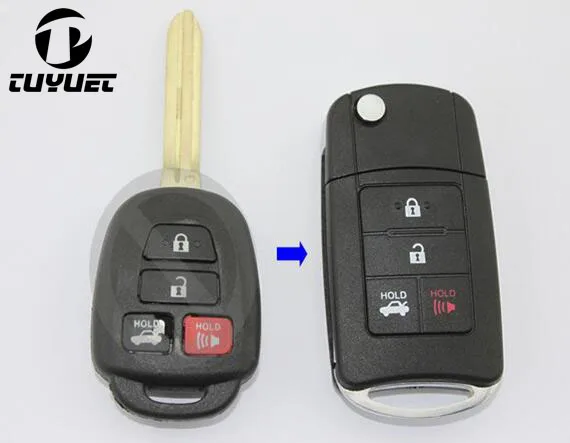 Новый модифицированный флип чехол с дистанционным управлением для Toyota Camry TOY43 4