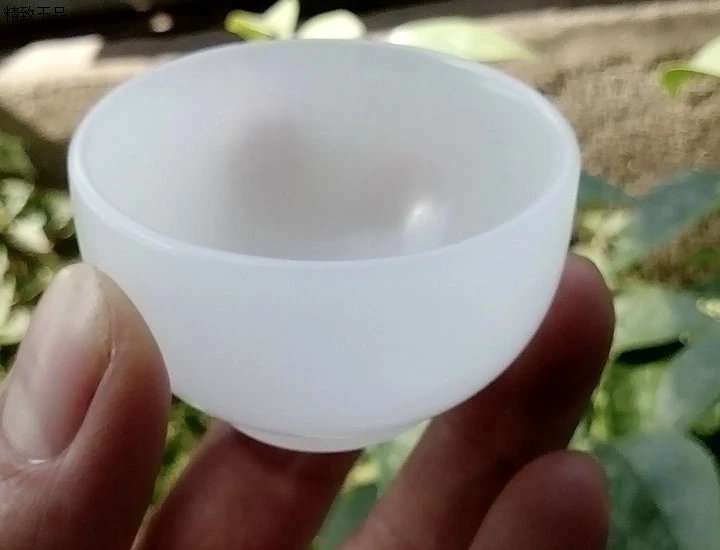 

China white jades carved jade cups of tea Kung Fu Bowls