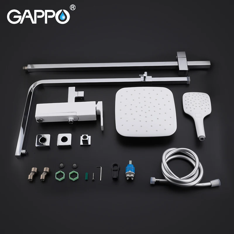 

GAPPO Shower Faucets brass bathroom shower set wall mounted massage shower head chrome bath mixer bathroom shower faucet