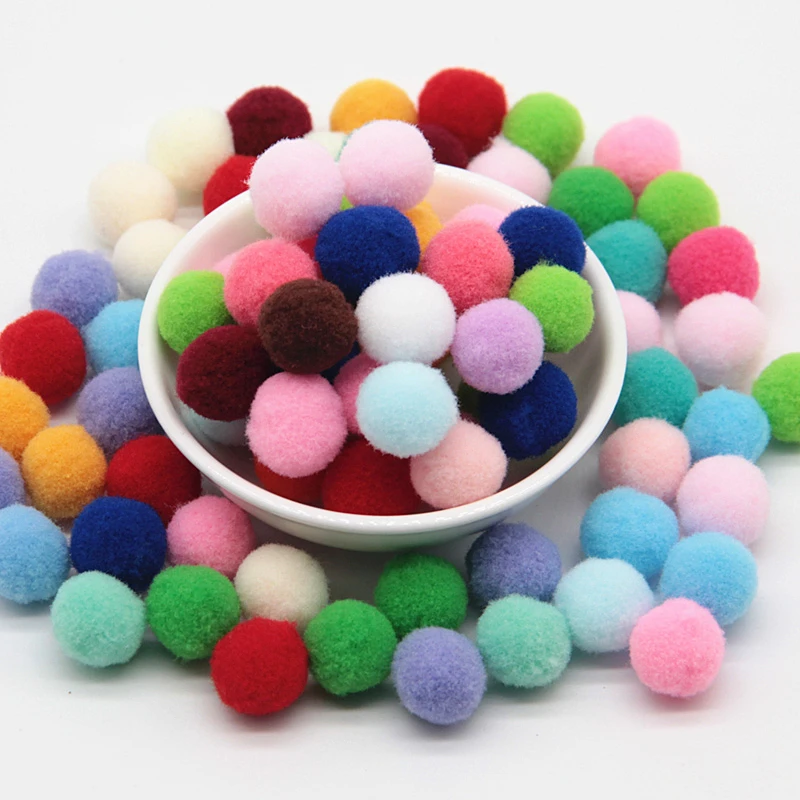 15mm Mix360Pcs 50 г, 8-30 мм, разноцветные помпоны разных размеров, мягкие помпоны, помпоны для детей, игрушки, украшения для свадебной вечеринки, аксессуары для творчества - Цвет: 15mm Mix360Pcs