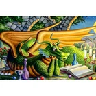 Алмазная живопись милые драконы чтение книги Алмазная вышивка крестиком, 5D, квадрат, стразы, мозаика, набор, DIY домашний декор