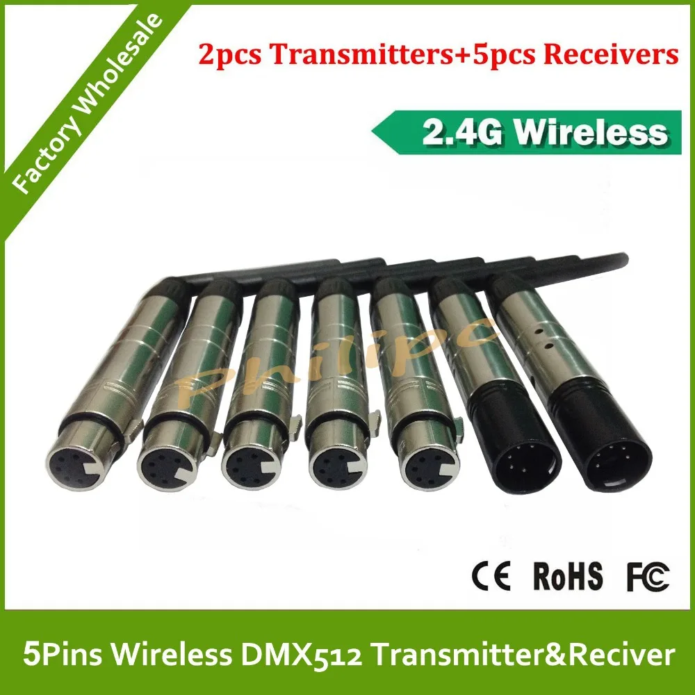 

5Pins 2.4G Wireless DMX512 Receiver&Transmitter For stage lighting