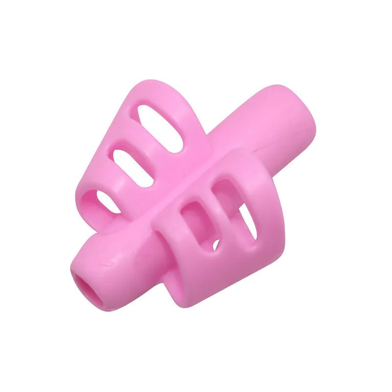 10 pcs pink Детский коррекционный карандаш, держатель для ручки, резиновый обучающий инструмент для письма, вспомогательное приспособление для коррекции положения пальцев, Набор детских карандашей - Цвет: 10 pcs pink