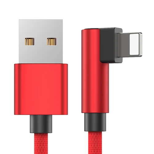Red for iPhone GUSGU 90 градусов USB кабель для iPhone X 8 7 6 зарядное устройство провода шнур 3 в 1 Micro USB кабель type-c usb type C кабель адаптер - Цвет: Red for iPhone