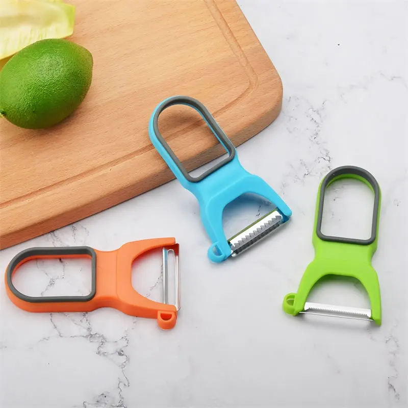 Набор из 3 нержавеющих стальных шинков Y-образной формы для овощей и фруктов: с режущим лезвием для дольки, Джульен и цедры, для картошки, дыни, яблок, моркови, терки.