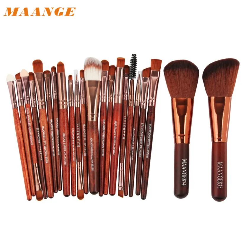 MAANGE Professional New 22pcs Cosmetic Makeup Brush Blusher Eye Shadow Brushes Set Kit Pinceis de maquiagem 17oct3 | Красота и