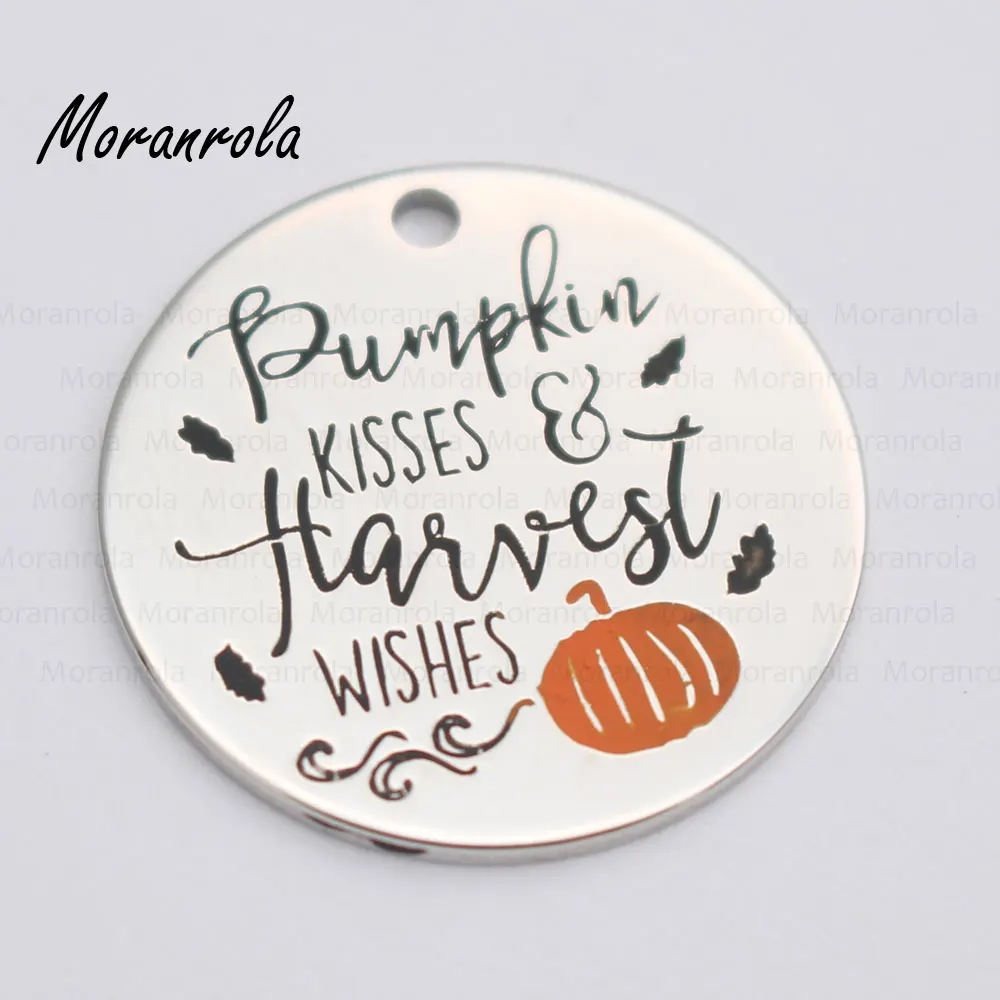 Медное ожерелье брелок поцелуи и урожай тыквы подвеска украшение ручной