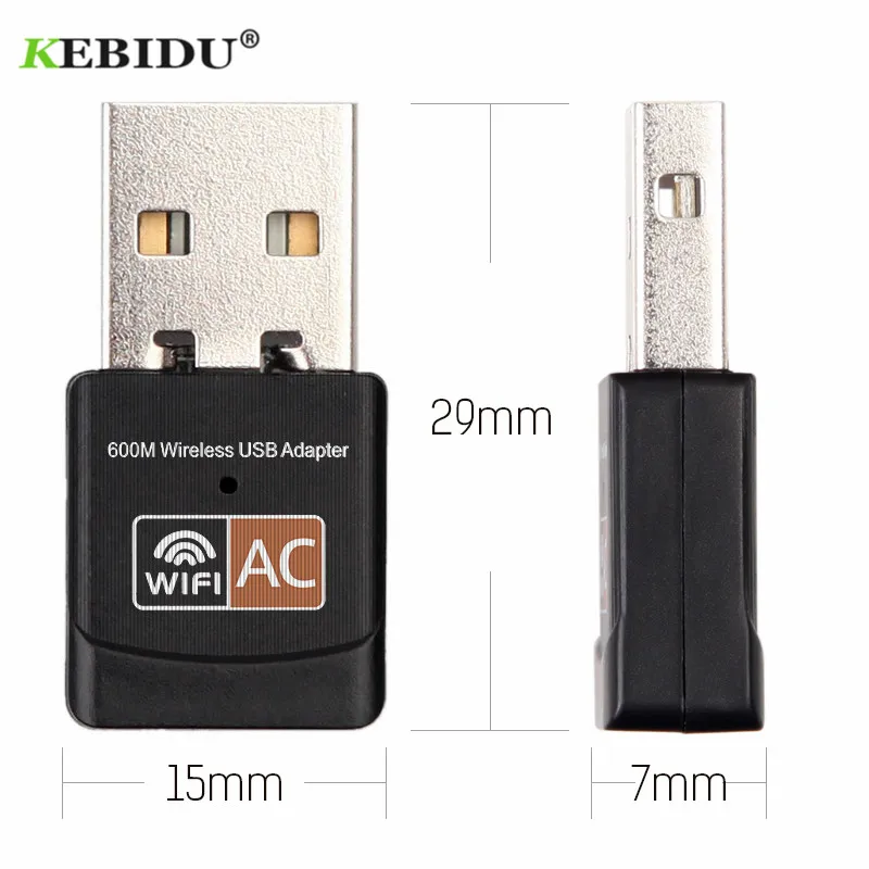 KEBIDU 600 Мбит/с беспроводной USB WiFi адаптер 2 4 ГГц 5 мини Wi Fi антенна ПК Компьютерная