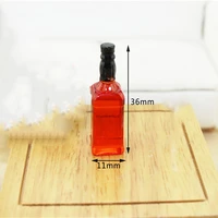 2pcs 112 dollhouse miniature accessories mini resin red wine bottle simulation drinks model toys for doll house decoration