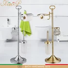 Держатели для туалетных щеток FAOP, набор аксессуаров для ванной комнаты, Золотая Античная латунная вешалка для рулона бумаги, держатели для бумаги, банное полотенце