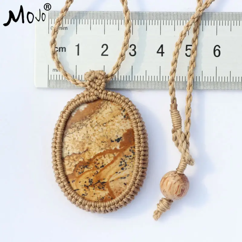Изображение кулона из сердолиана ручной работы Модные Этнические украшения в