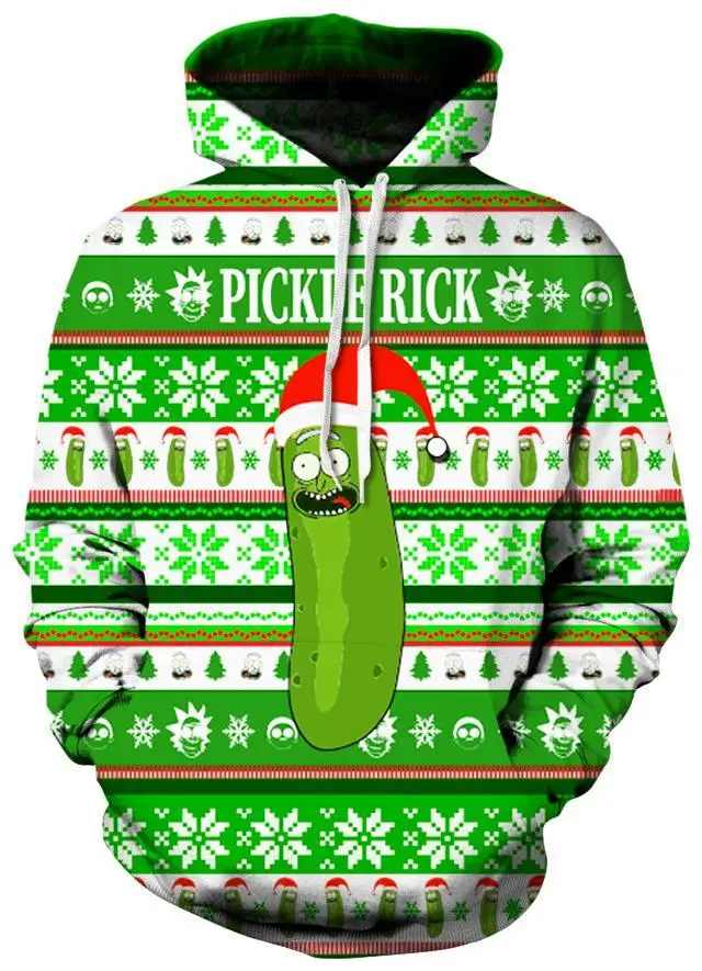 PICKLE RICK уродливые худи унисекс для мужчин и женщин Классический Аниме Токийский Гуль 3D Печатный свитер куртка пуловер Топ
