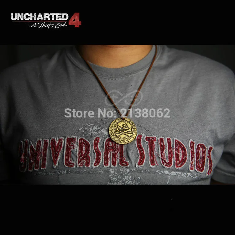 PS4 Uncharted 4 вор конец пиратский ожерелье из золотых монет Дрейк последнего приключения