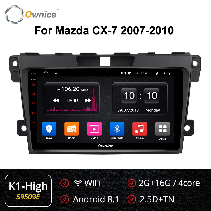 Ownice 2 Din 360 панорама оптическая Android 9,0 K3 K5 K6 для Mazda CX-7 CX 7 CX7 dvd-плеер автомобиля Восьмиядерный gps навигация 4G DSP - Цвет: S9509 K1-High