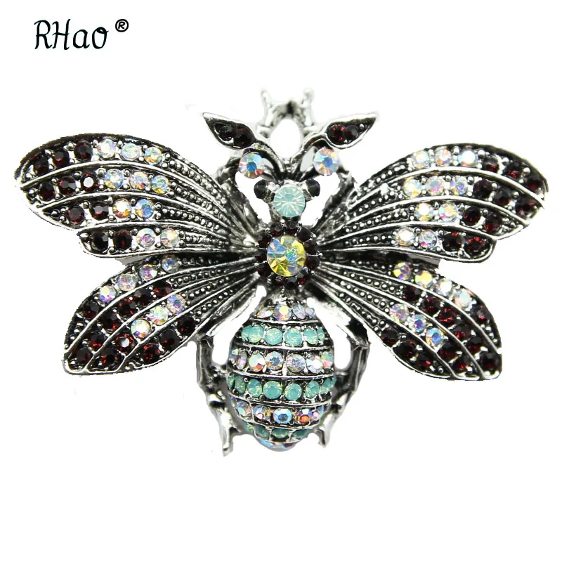 vintage Cute Bee Fly Insect Brooches Women Kids Girls Clothes Accessories Gold-color Animal Brooch Jewelry Party Gifts broche | Украшения и