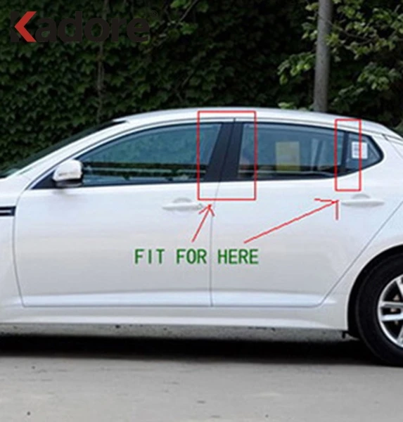 Для KIA K5 Optima 2011 2012 2013 нержавеющая сталь окна автомобиля B столбы молдинг отделка автомобиля Стайлинг наклейки