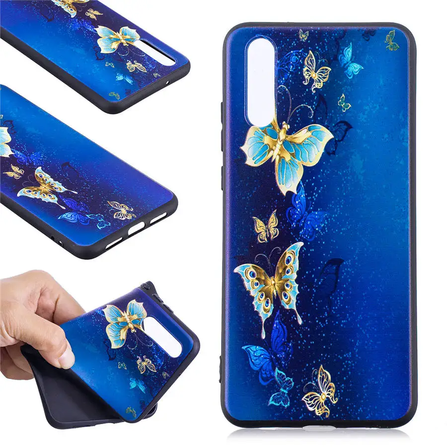 Saiensi чехол для Huawei P20 P10 P9 P8 Lite Honor 6x7x9 lite Nova 2 плюс 3E рельеф силиконовый ультра тонкие