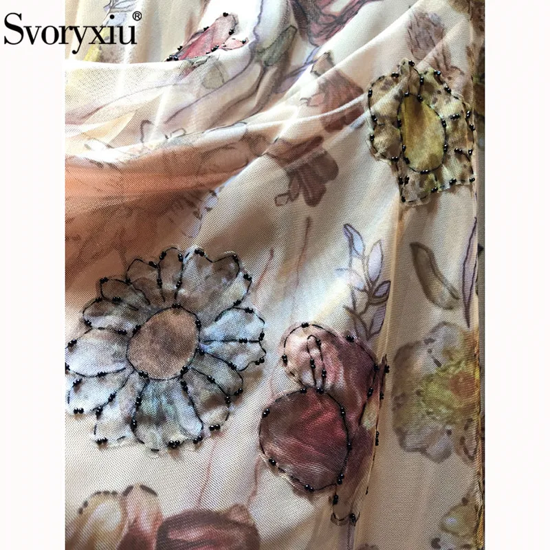 Svoryxiu 2019 подиумная летняя сексуальная сетка спагетти ремень платье женские