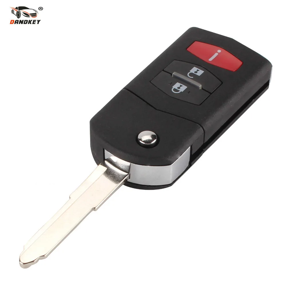 DANDKEY 3 2+ 1 кнопки для Mazda 3, 5, 6, CX5 CX7 CX9 RX8 Флип складной пульт дистанционного ключа автомобиля чехол Брелок Замена модифицированный ключ