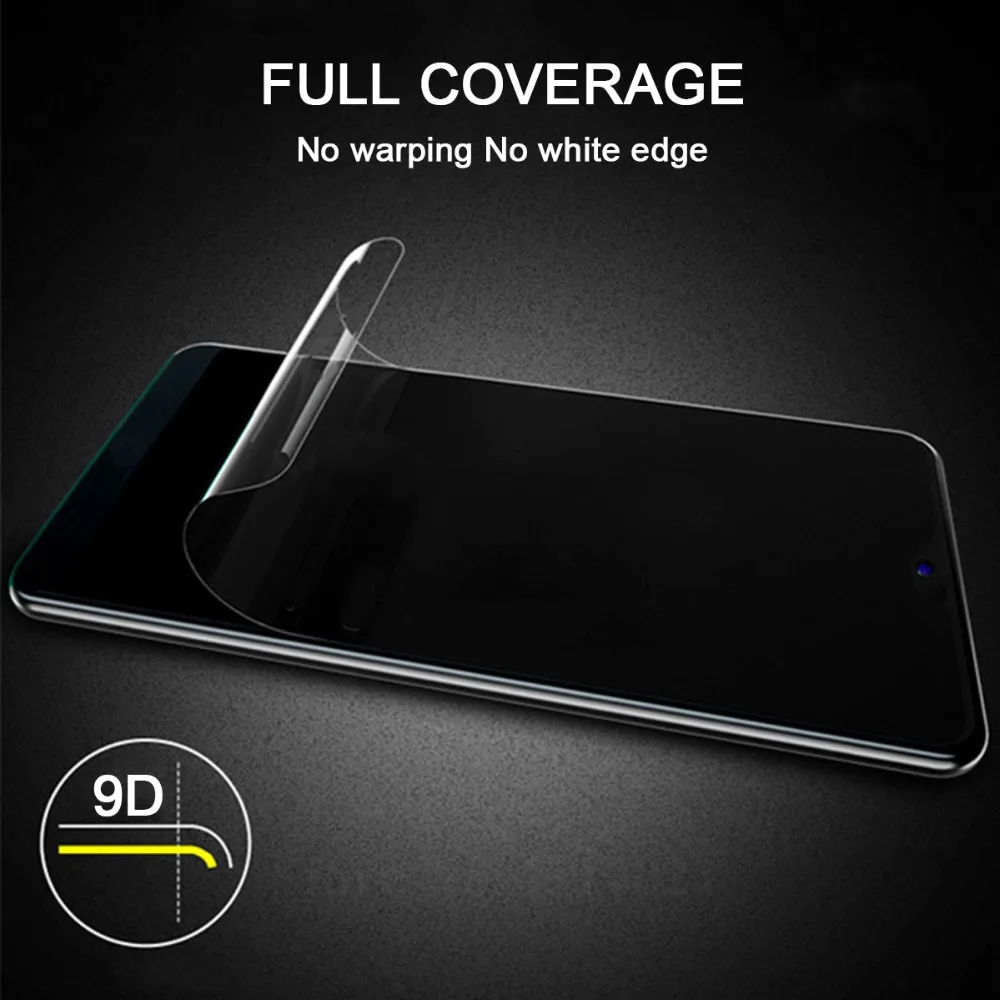 9D Soft Hydrogel Film For Huawei P10 Plus Mate 20X Pro Screen Protector Honor 10 9 Lite 8C 8X V10 Full Cover | Мобильные телефоны и