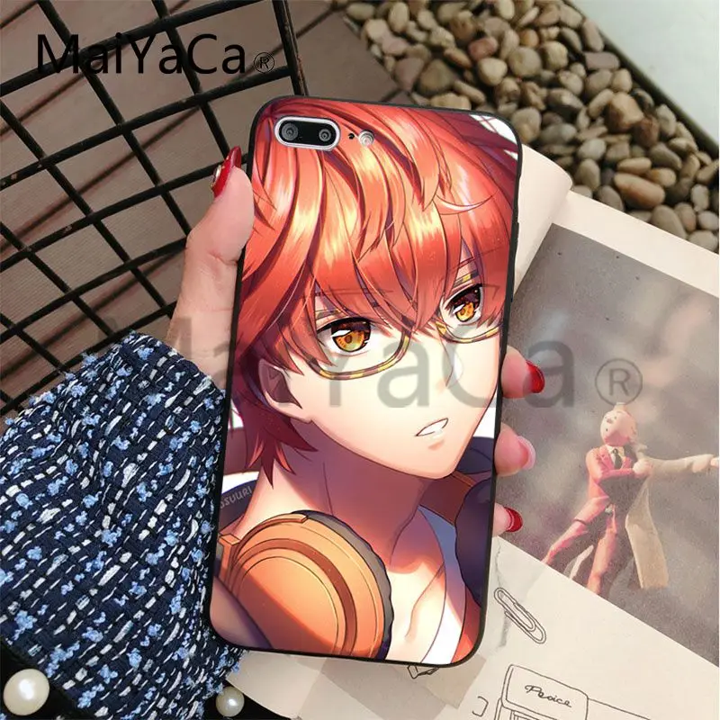 MaiYaCa 707 Mystic Messenger мягкий черный чехол для Apple iphone 5 XS XR SE и 6 6s 7 7plus 8 8plus