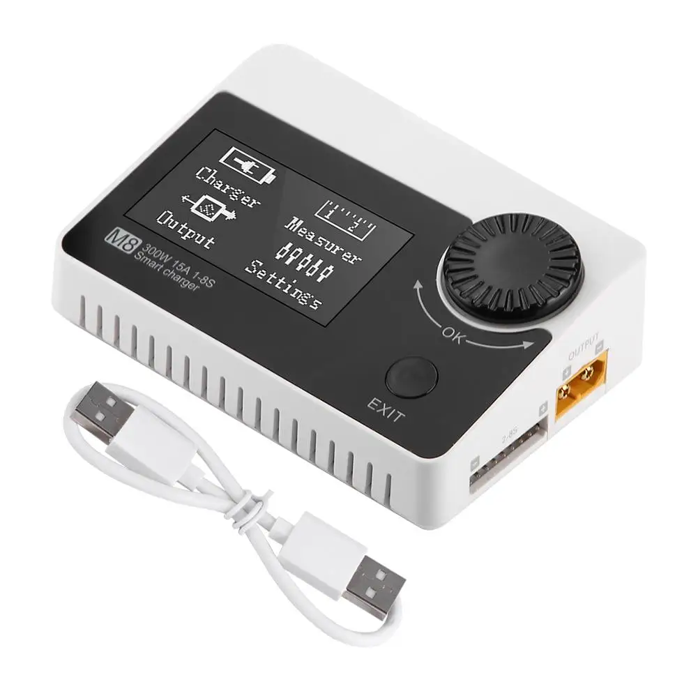 ToolkitRC M8 300 Вт 15A 2-8S LiPo зарядное устройство Dis зарядное устройство Cell Checker Servo тестер Lipo батарея для RC FPV гоночный Дрон часть