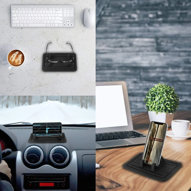 high quality car phone holder silicone pad dash mat cell phone car mount gps holder cradle dock for phone anti slip desk stand free global shipping